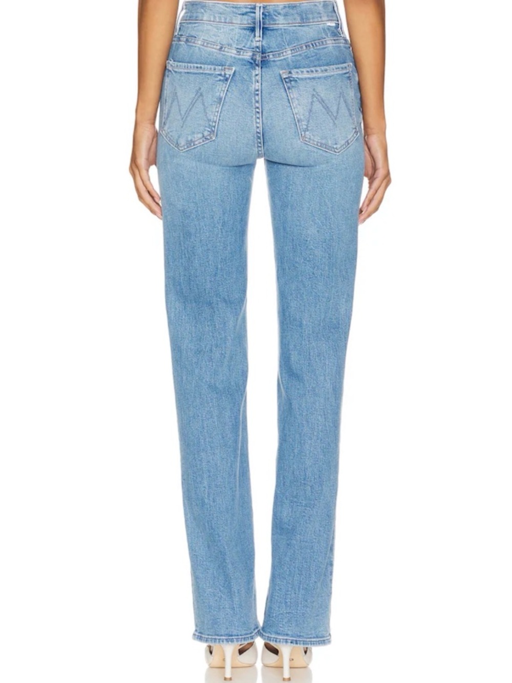 MOTHER The Kick It High Waist Straight Leg Jeans in Tarot Time Blue Size 26 - Picture 11 of 16